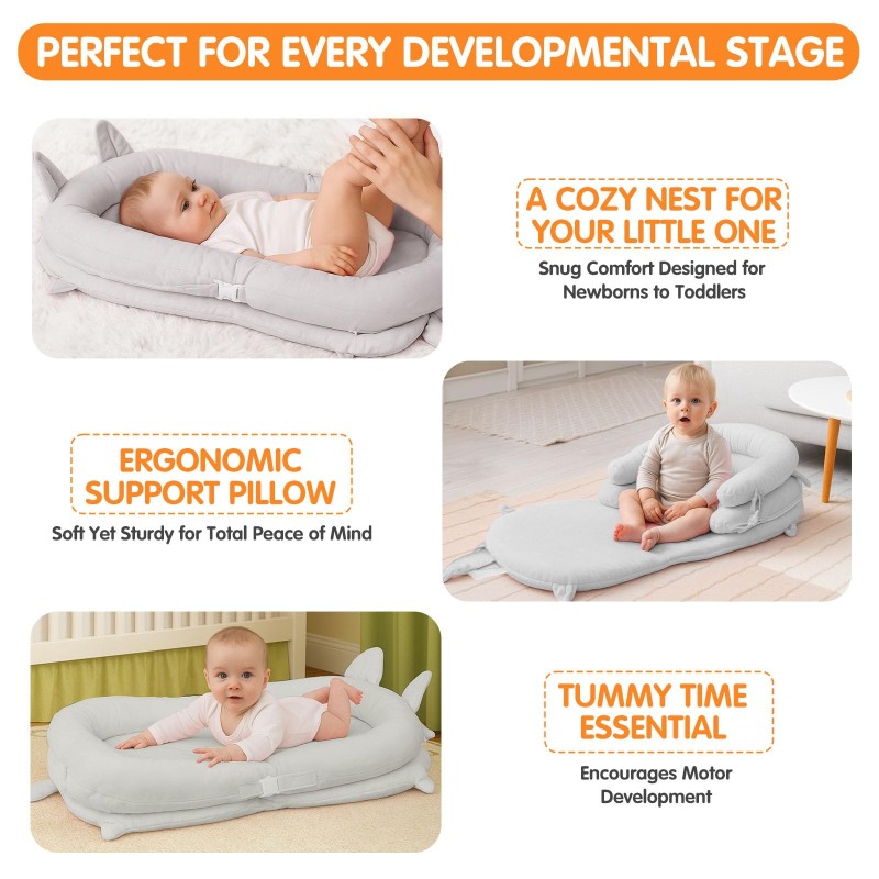 Baby Lounger Factory - OEM Foldable Memory Foam Mat Backpack
