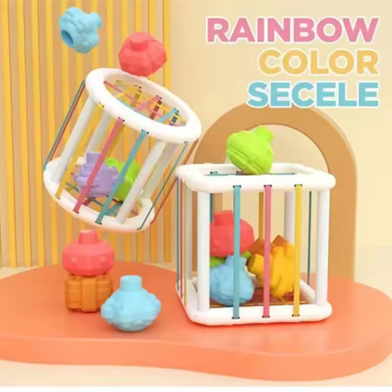 Baby Educational Toy Supplier - OEM Rainbow Cube Montessori Toy