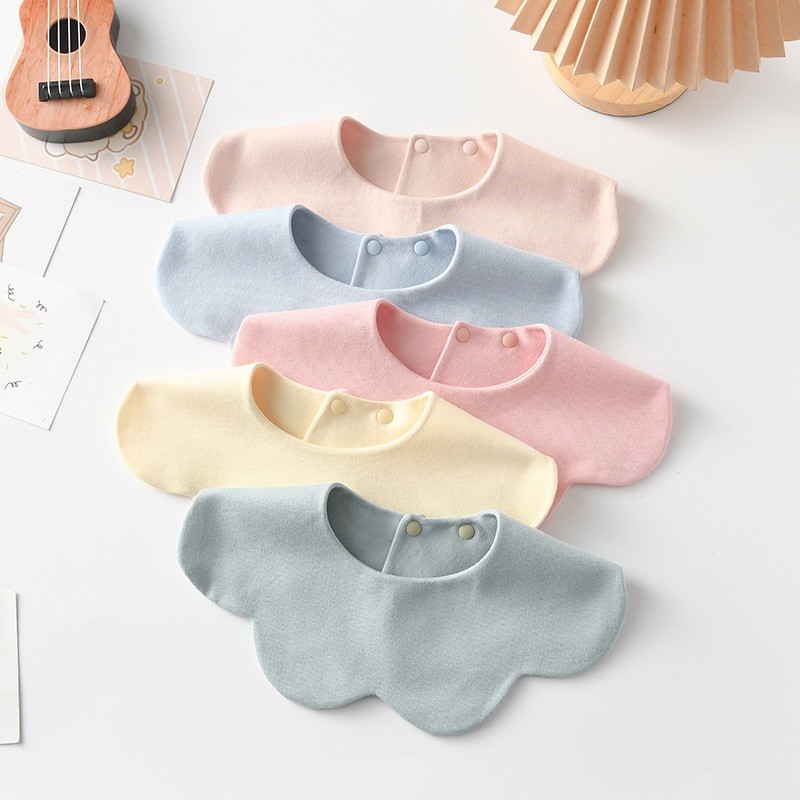Solid Color Baby Bibs Factory - OEM Cotton Double-sided Cloth Bibs
