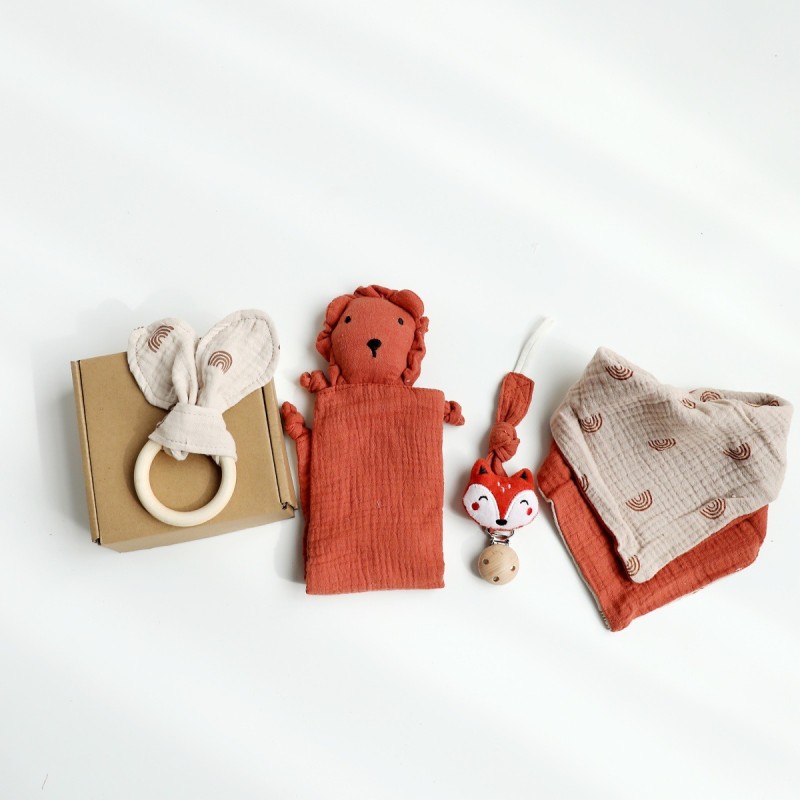 Baby Gift Set Supplier - OEM Newborn Security Blanket Towel Set