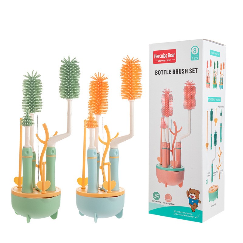 Bottle Cleaner Brush Supplier - OEM Portable Silicone Cleaning Kit