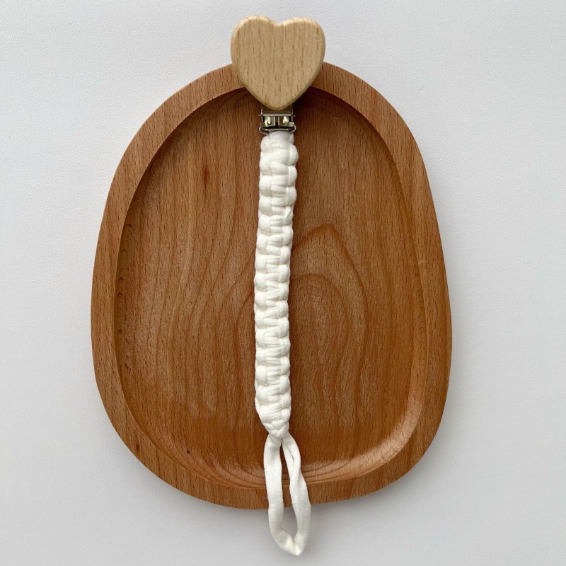Pacifier Holder Supplier - OEM Fabric Bead Wooden Holder Clip
