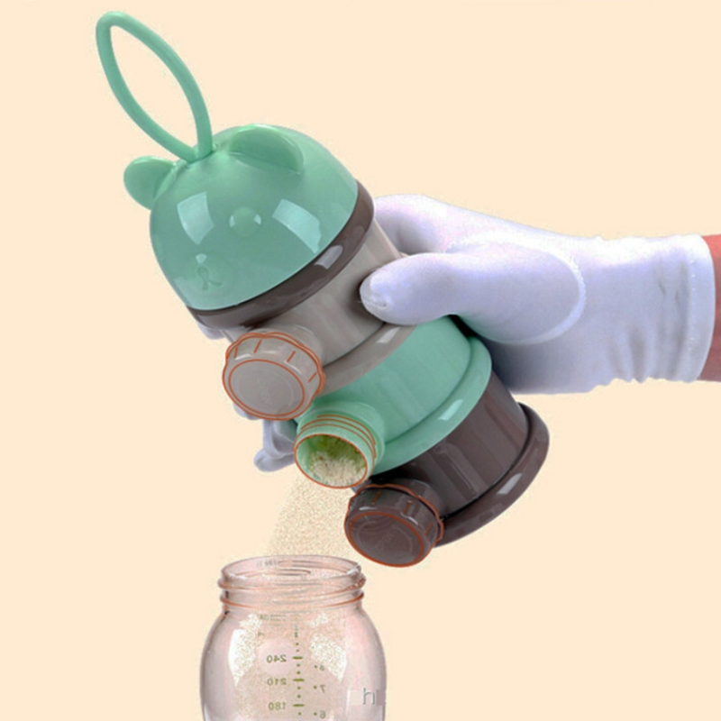 Portable Snack Box Factory - OEM Cartoon Bear Milk Powder Container