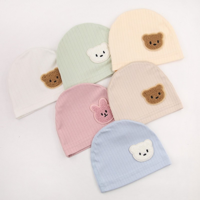 Baby Beanie Hats Manufacturer - OEM Unisex Cotton Bear Embroidery