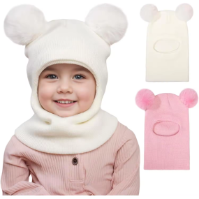 3-in-1 Scarf Hat Factory - OEM Double Ball Ear Protection Hat