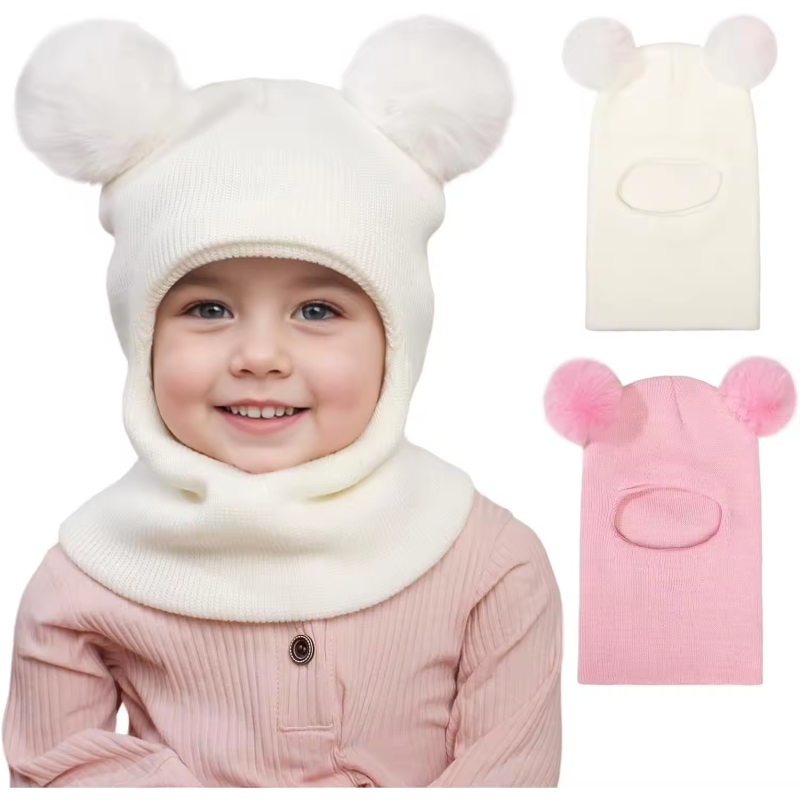 3-in-1 Scarf Hat Factory - OEM Double Ball Ear Protection Hat