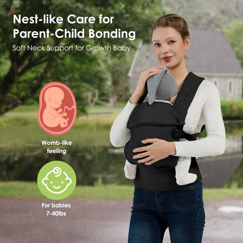 Ergonomic Baby Carrier Supplier - OEM Cozy Mesh Cross Wrap Carrier