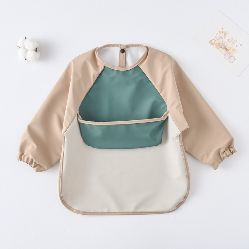 Bibs with Sleeves Supplier - OEM Waterproof Long Sleeve Feeding Bib