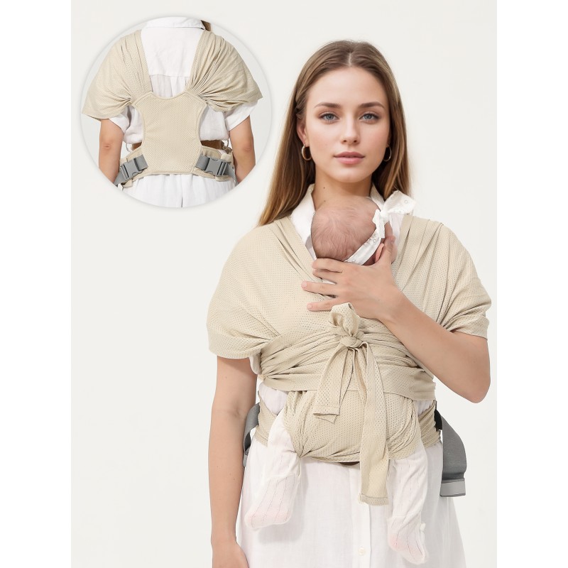Adjustable Baby Carrier Factory - OEM Soft Breathable Wrap Sling