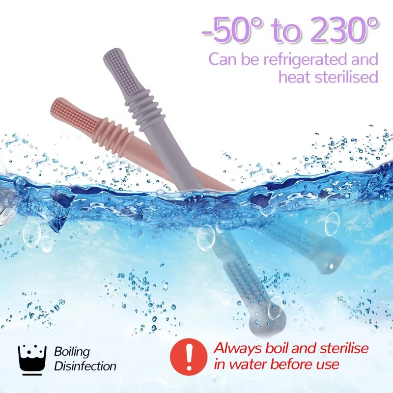 Teether Straw Factory - OEM Silicone Sensory Chew Toy