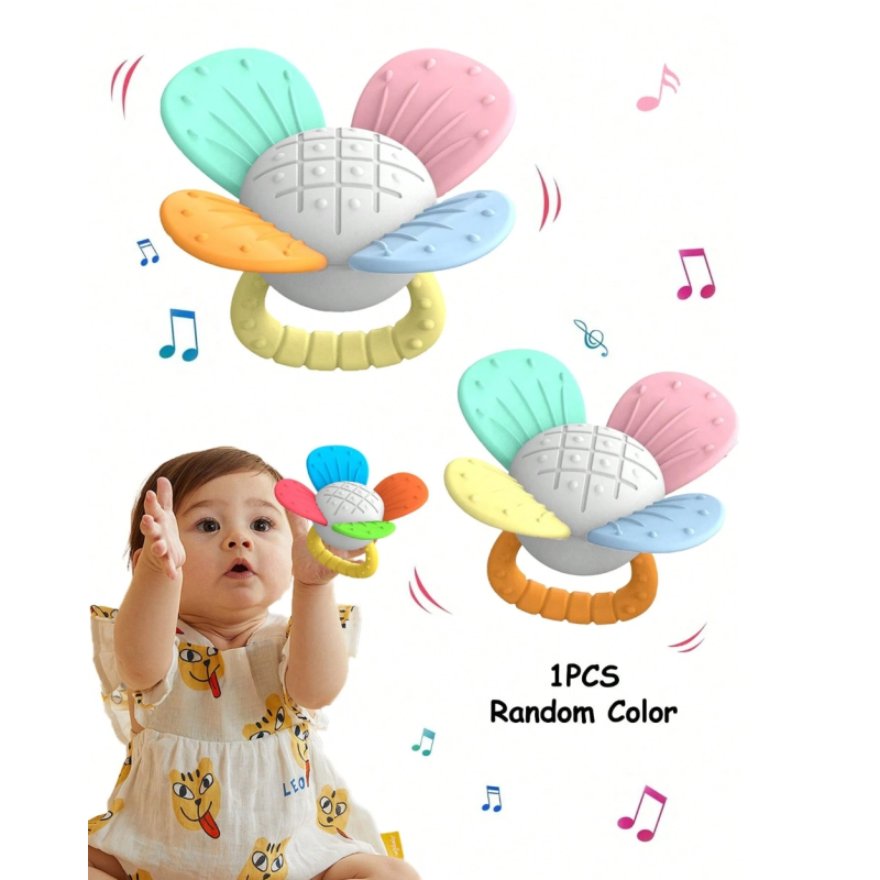 Rainbow Flower Toy Factory - OEM Realistic Flower Rattle Teether