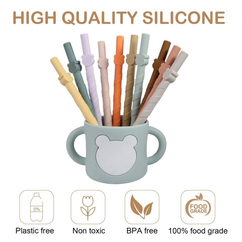 Portable Silicone Straws Supplier - OEM Eco Friendly BPA Free Reusable