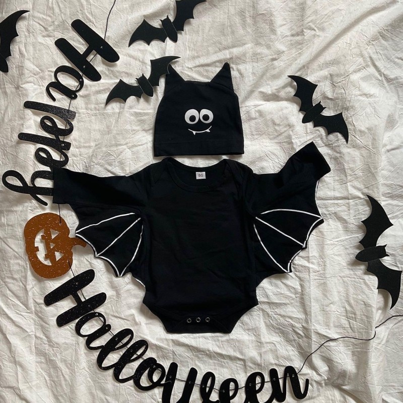 One Piece Romper Manufacturer - OEM Bat Hoodie Outfits Set