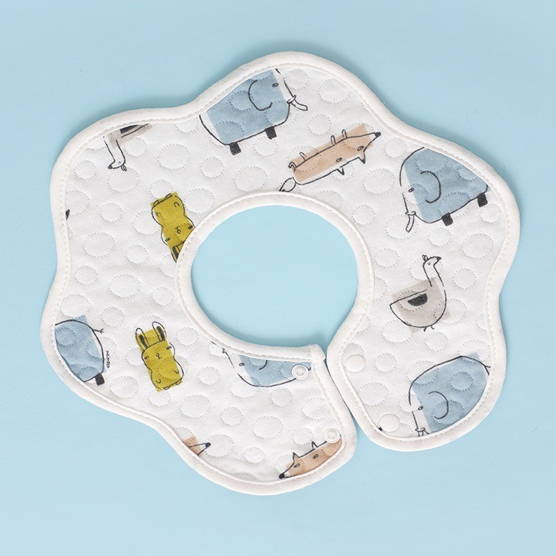 Printed Baby Bibs Manufacturer - OEM Unisex Cotton Adjustable Snaps