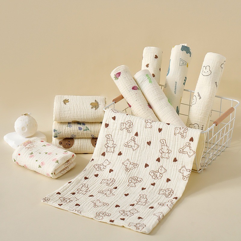 Baby Burp Towel Manufacturer - OEM Super Absorbent Crepe Cloths