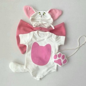 Baby Bodysuit Set Factory - OEM Cotton Soft Kitten Jumpsuit Props