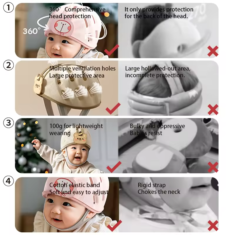 Baby Head Helmet Supplier - OEM Adjustable Walking Crawling Hat