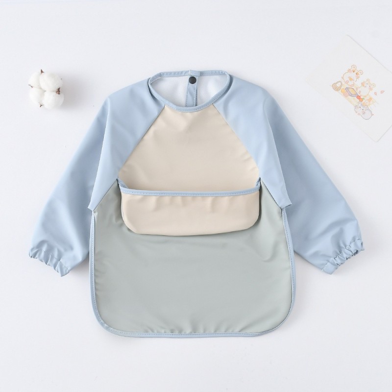 Bibs with Sleeves Supplier - OEM Waterproof Long Sleeve Feeding Bib