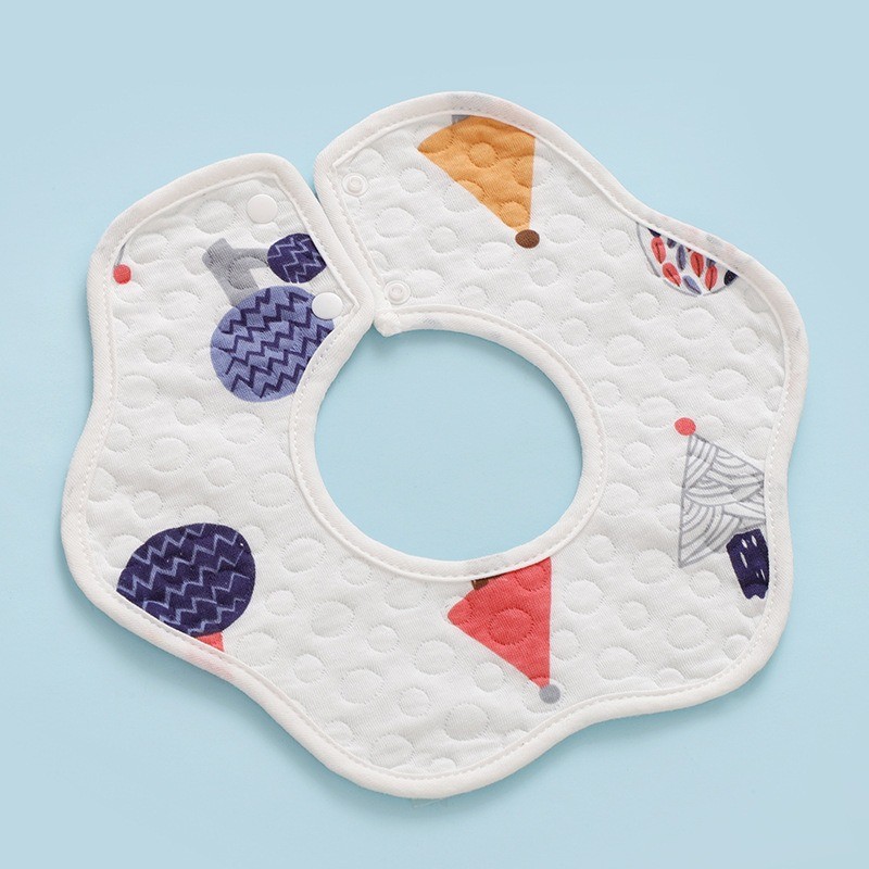 Printed Baby Bibs Manufacturer - OEM Unisex Cotton Adjustable Snaps