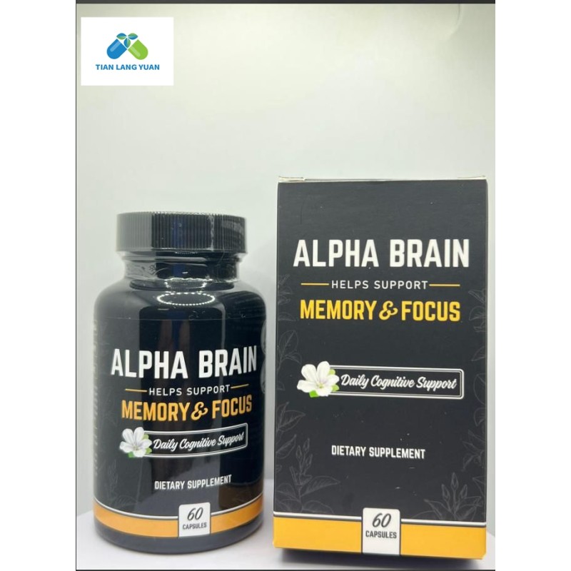OEM Package Alpha Brain Capsules 60 Each Bottle for Brain Health and Memory Focus Capsules