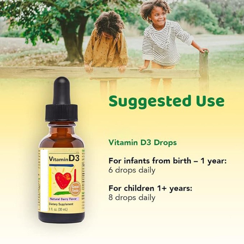 OEM Package Health Support Vitamin D3 Drops for Kids Supplements Natural Berry Flavor Immunity and Bone Support  Private Labels