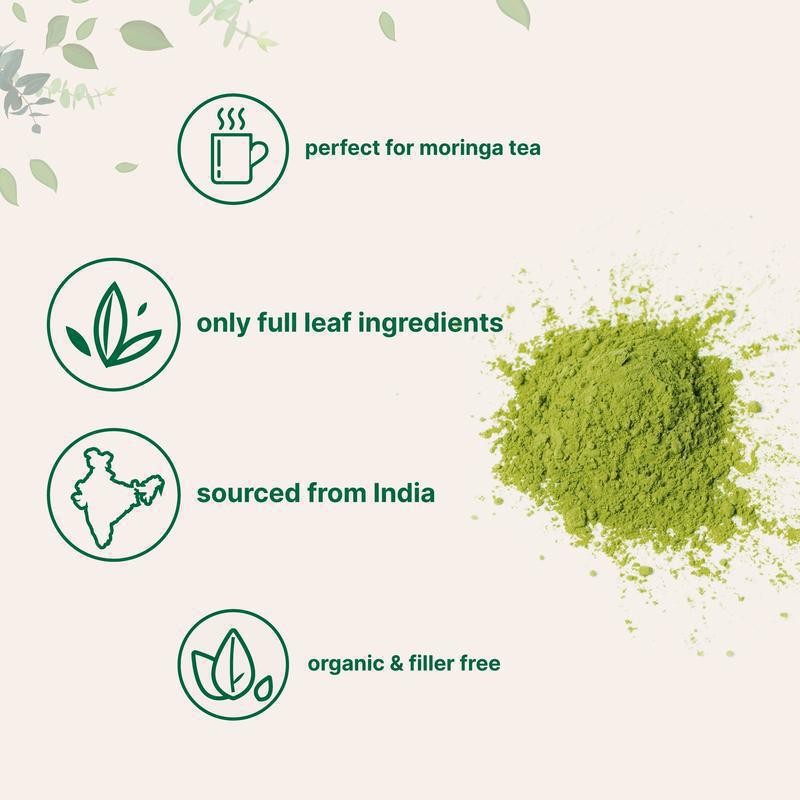 Moringa Leaf Powder Natural  Organic Pure Moringa Extract Rich in Antioxidants Supplement OEM Package