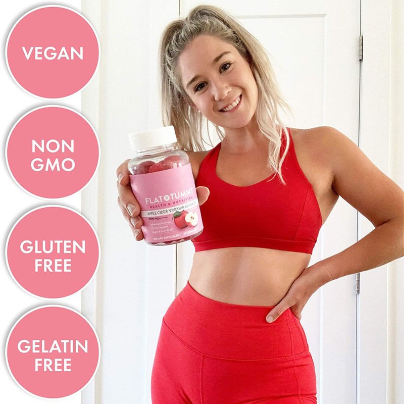 Vitamins Apple Cider Vinegar Gummies OEM Package  Sugar Free Support Digestion Apple Flavor for Weight Management