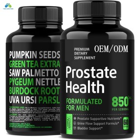 Men Prostate Capsule Men Vegan Organic Health Supplement Natural Nettle Reishi Mushroom Capsules Energy Boost Private Package