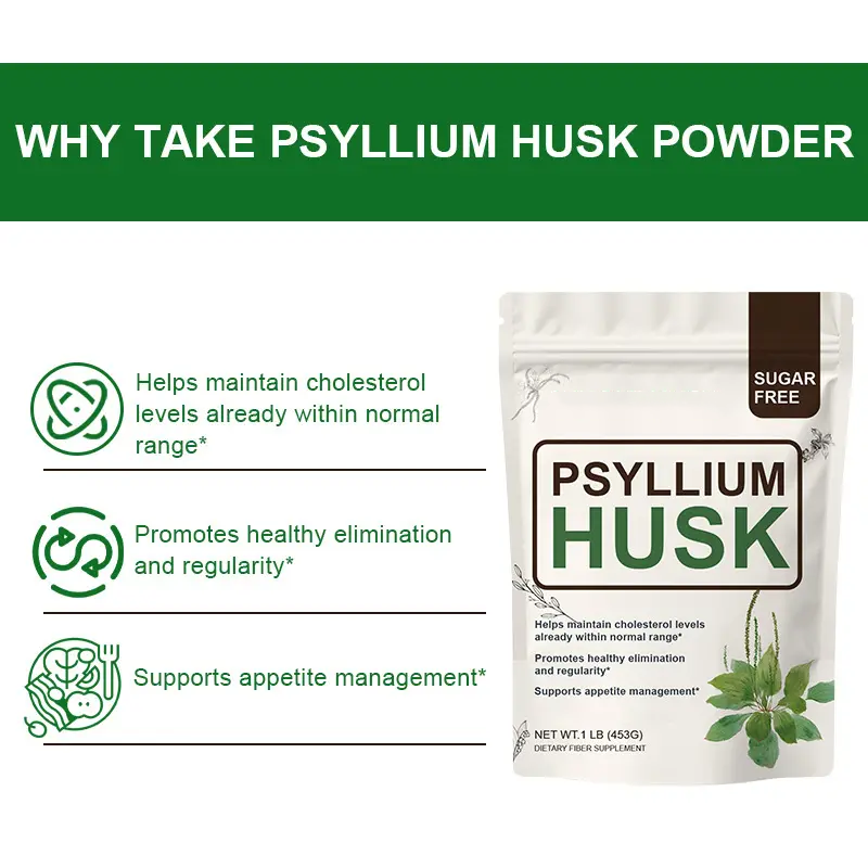 OEM High Quality Psyllium Husk Powder Wholesale Best Price Water Soluble Fiber Psyllium Seed Husk Powder