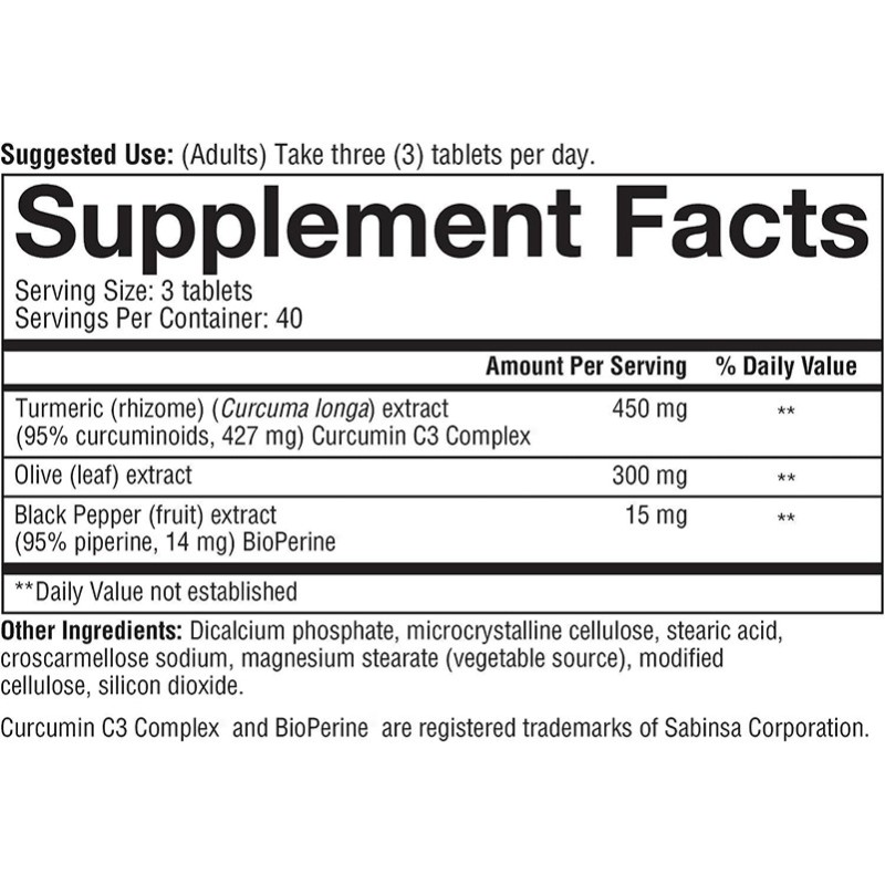 OEM Turmeric Curcumin Tablets Formulated with Olive Leaf Extract and Black Pepper Natural Pure Organic Turmeric Powder Tablet
