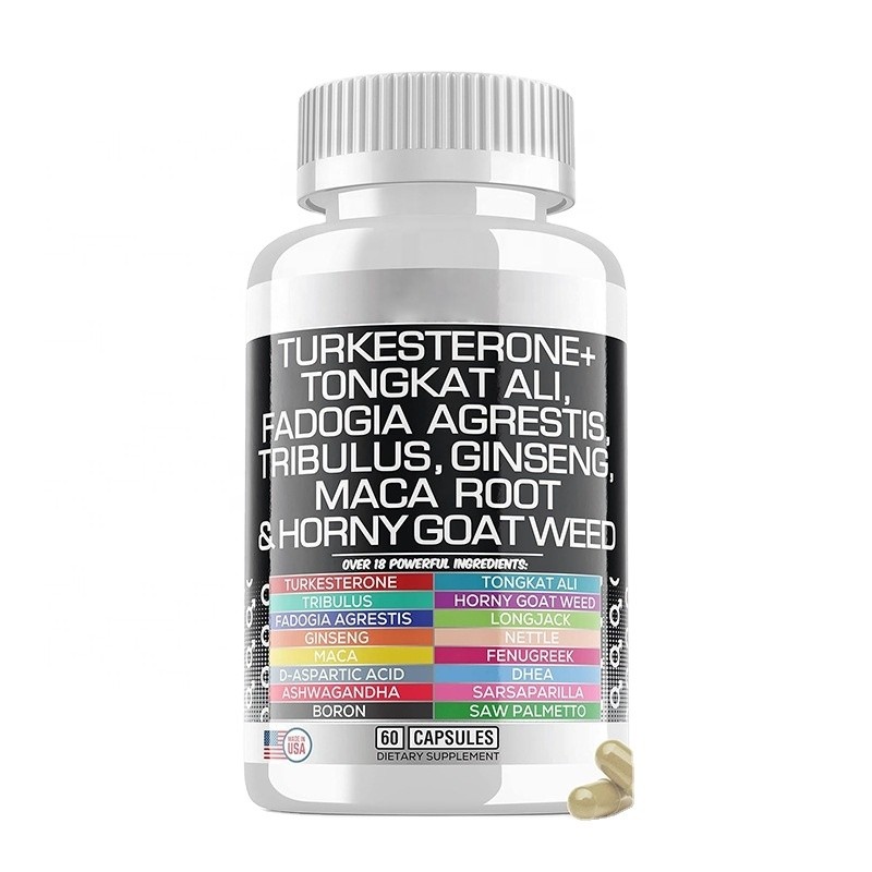 Tongkat Ali Capsule with Maca and Ginseng  Organic Men Health Supplement Natural Herbal Capsules Energy Boost Private Package