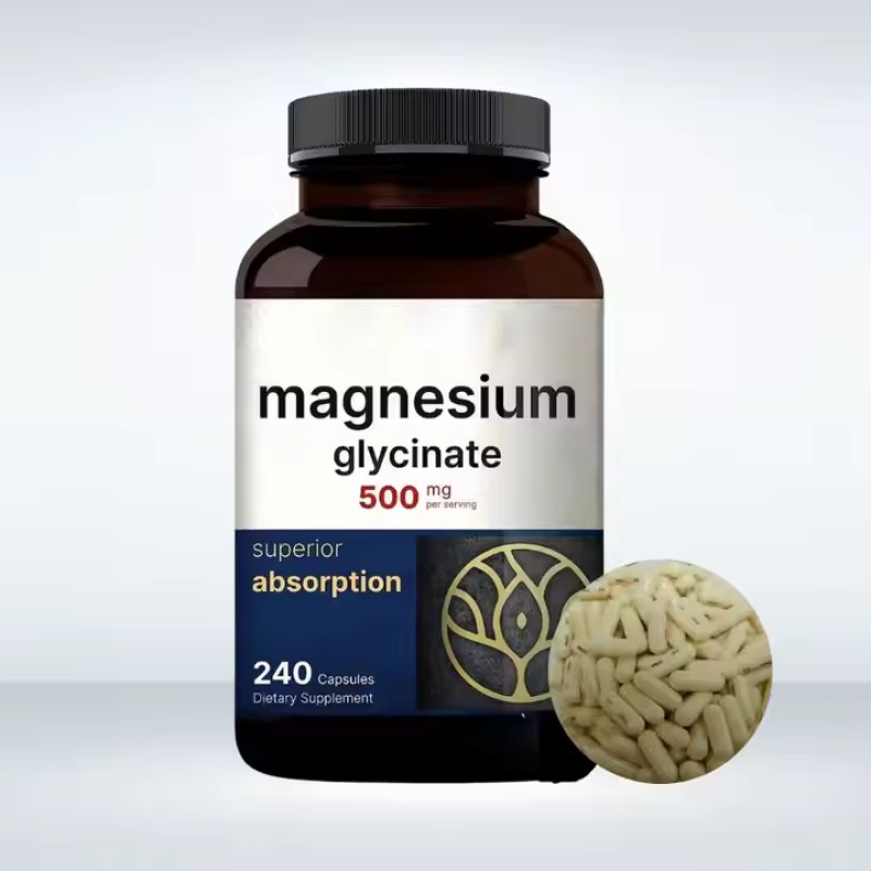 OEM Private Label Vegan Magnesium Glycinate Capsules/ Magnesium Glycinate Supplement/ Magnesium Glycinate Tablet