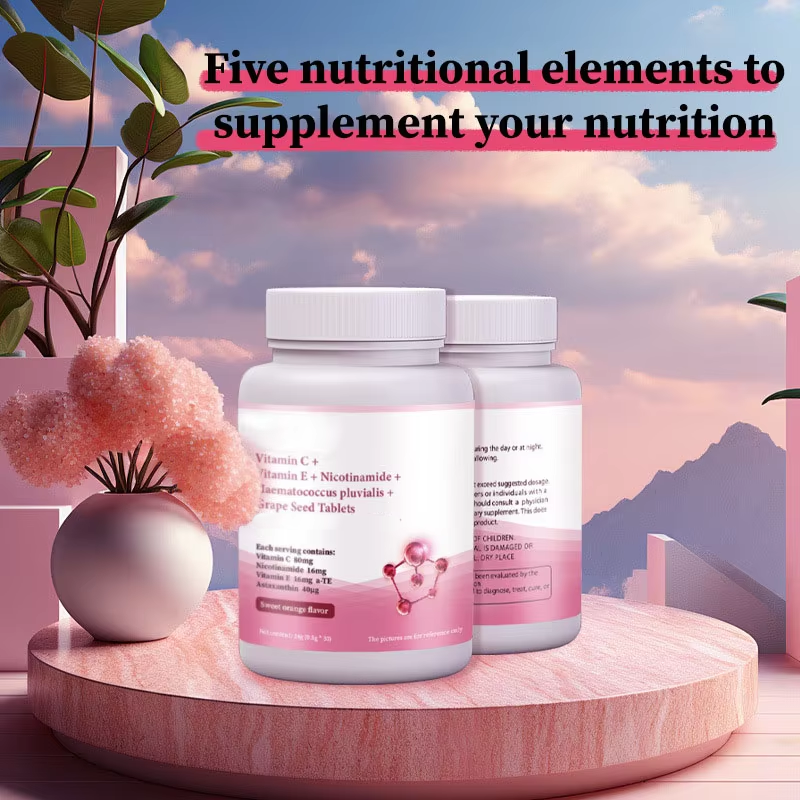 OEM Vitamin C Tablets Vitamin C Vitamin E Nicotinamide Grape Seed Tablets