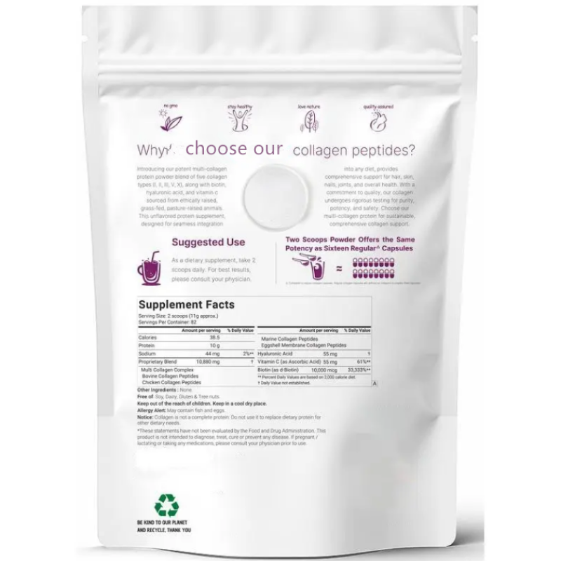 OEM Package Multi Collagen Peptides Powder High Quality Wholesale Price Privide Energy