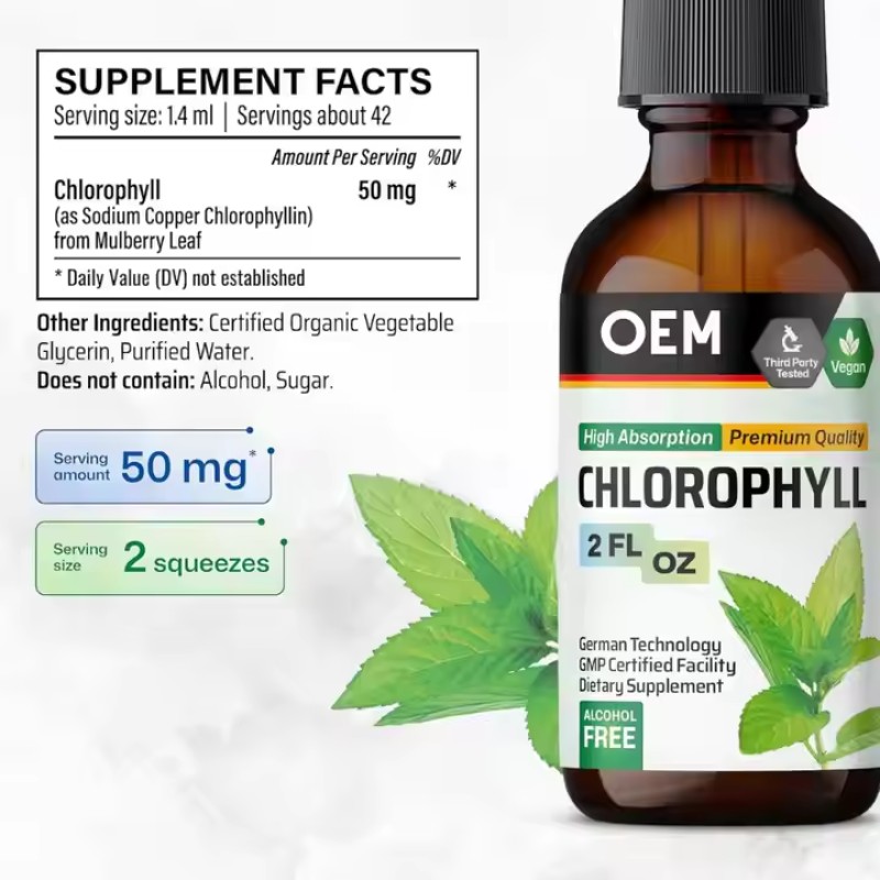 OEM Private Label Wholesale Supplements Liquid Chlorophyll Drops