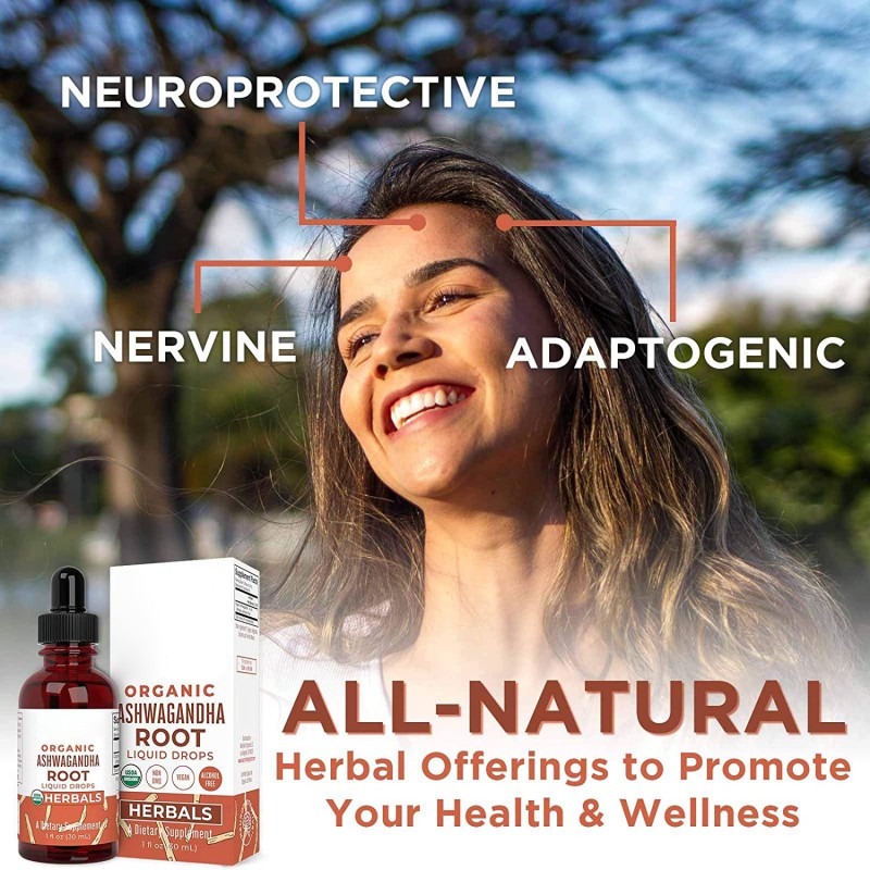 OEM Package 30ml Ashwagandha Drops Organic Pure Ashwagandha Root Drops Natural Health Supplement Vegan