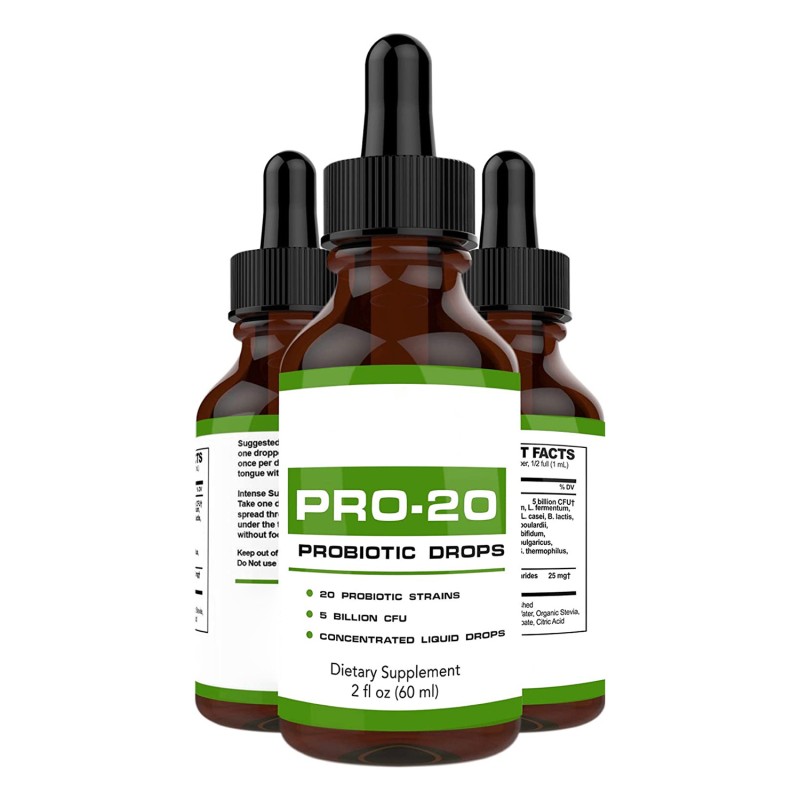 OEM Package Health Support Pro-20 Probiotic Drops Supplements 5 Billion CFUs Digestive Support Private Labels