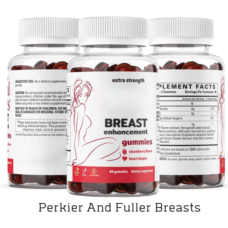 OEM/ODM Breast Gummies Strawberry Flavor Hot Selling Nutritional Supplement Breast Enhancement Gummy Increases Breast Size