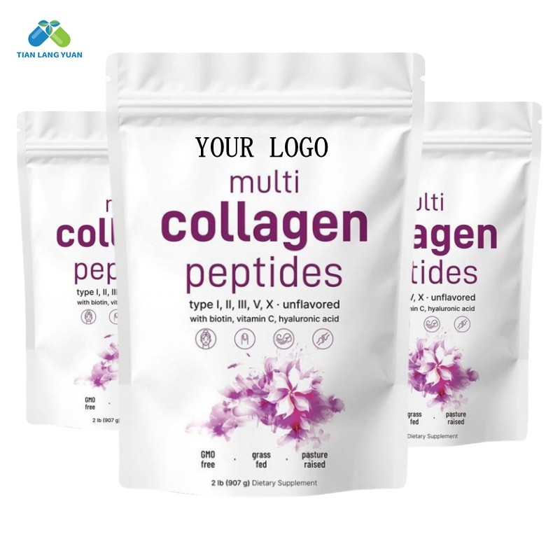 TLY Bulk Collagen Drink Beauty Supplements Multi Collagen Peptides Powder OEM Multi Collagen Peptide