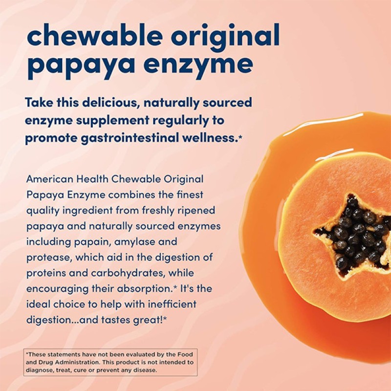 Private Label OEM Promotes Nutrient Absorption and Helps Digestion Hot Selling Papaya Digestive Enzyme Chewable Tablets