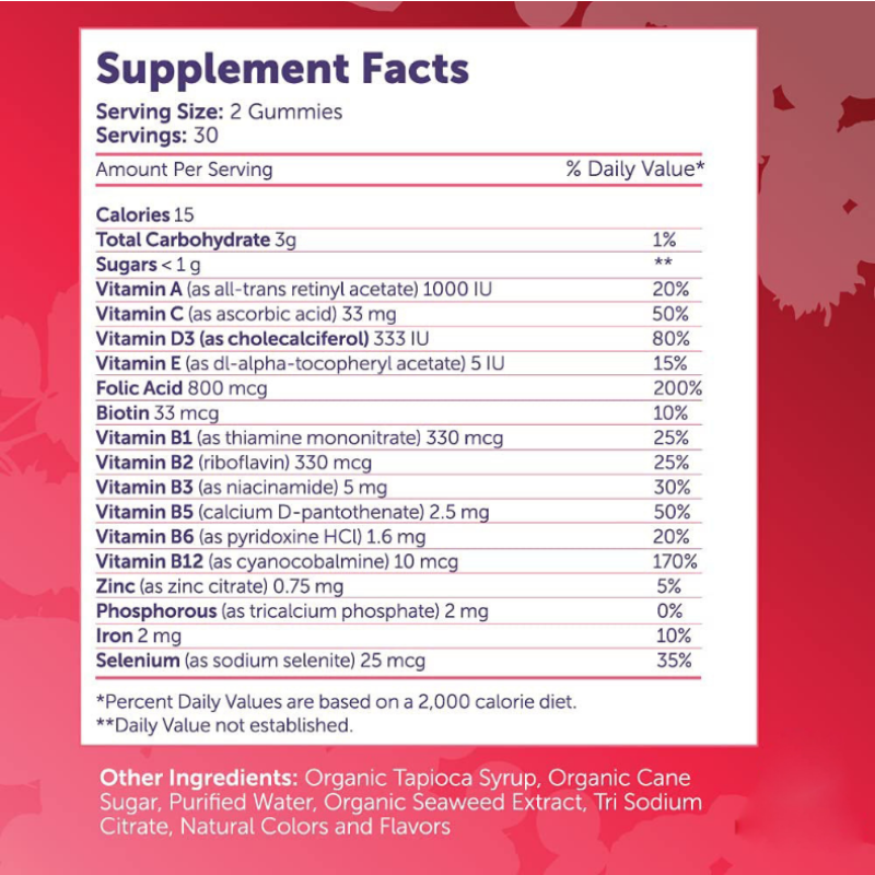 Private Label Vitamin B Group Gummies Multivitamin Gummies  Vitamins B12 Supplement Support Mom and Baby