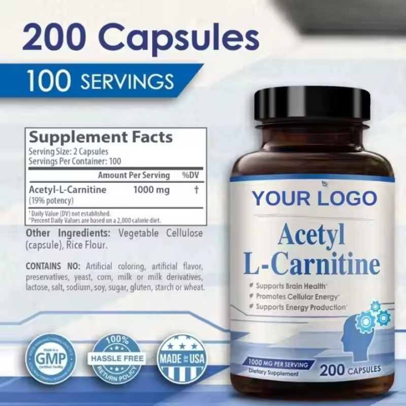 OEM Private Label Natural Acetyl L-carnitine Capsules Supplement