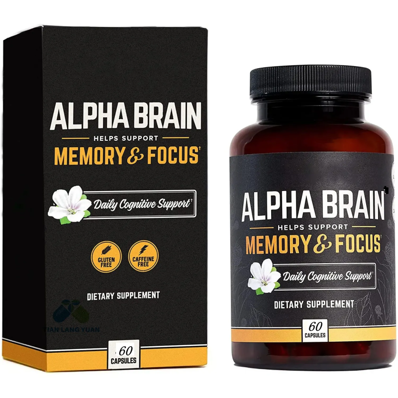 OEM Package Alpha Brain Capsules 60 Each Bottle for Brain Health and Memory Focus Capsules