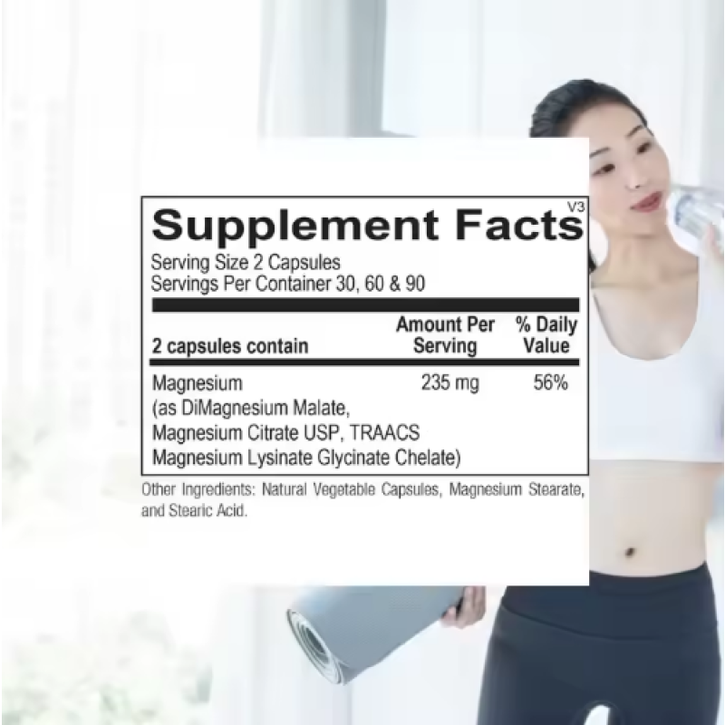 OEM Private Label Vegan Magnesium Glycinate Capsules/ Magnesium Glycinate Supplement/ Magnesium Glycinate Tablet