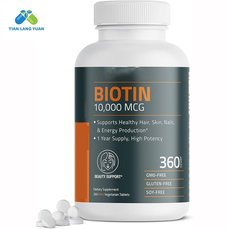 OEM Package  Biotin Tablets 60 Tables Beauty Support  Hair Skin Nails and Energy Production  for Health Supplement
