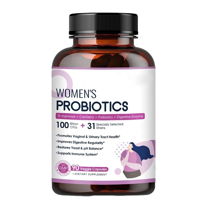 Private Package Probiotics Capsules Probiotics for Women Support UTI Health Immune System Capsules Enzymes & Prebiotics