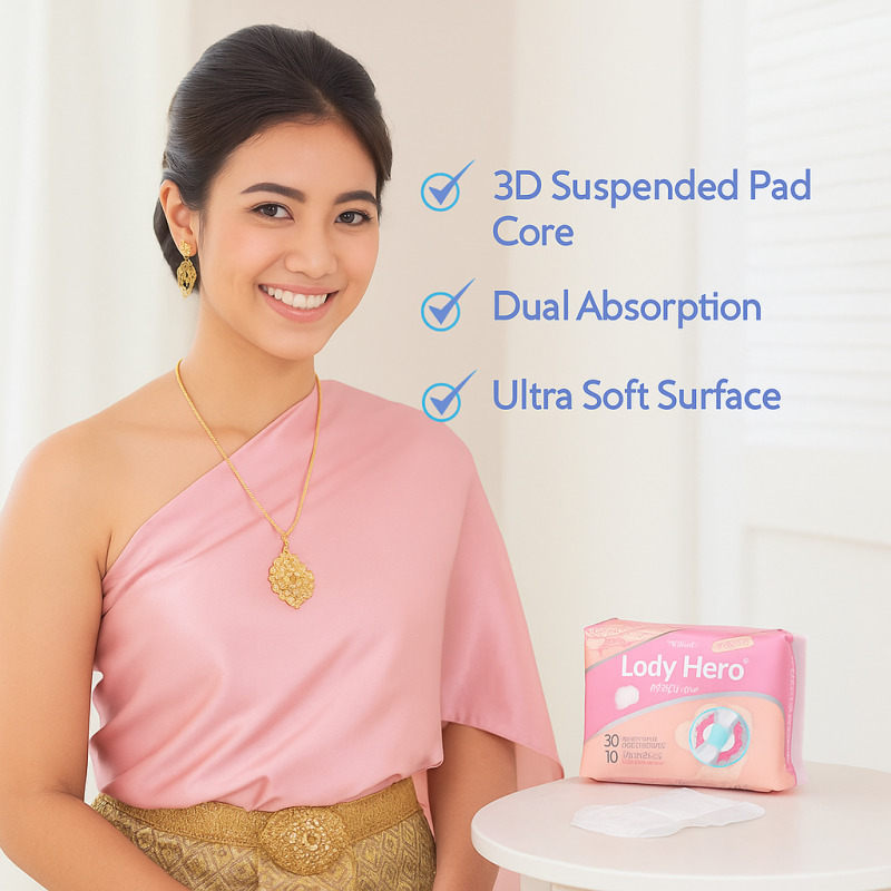 Sanitary Pads Factory - OEM Custom Breathable Winged Sanitary Pads