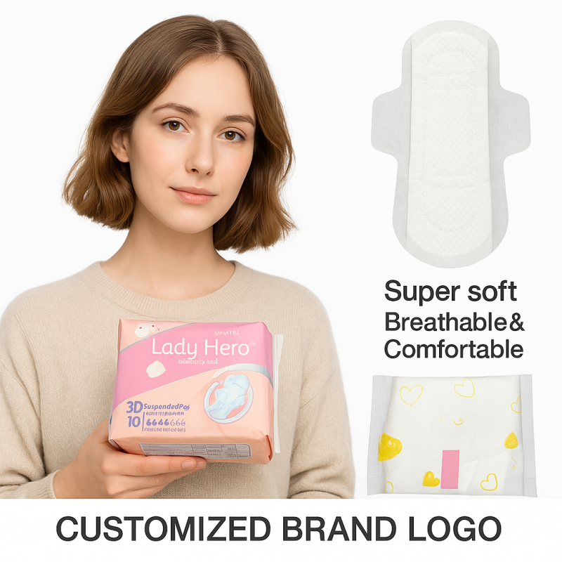 Sanitary Pads Factory - OEM Custom Ultra-Thin Lady Sanitary Napkins