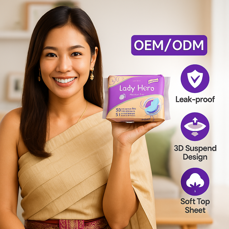 Sanitary Pads Manufacturer - OEM Custom Ultra-Thin Organic Cotton Pads