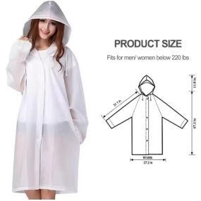 Rain Poncho Factory - Disposable Hooded Transparent Fashion